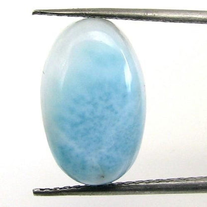 Certified 6.09Ct Natural Larimar Oval Cabochon Gemstone