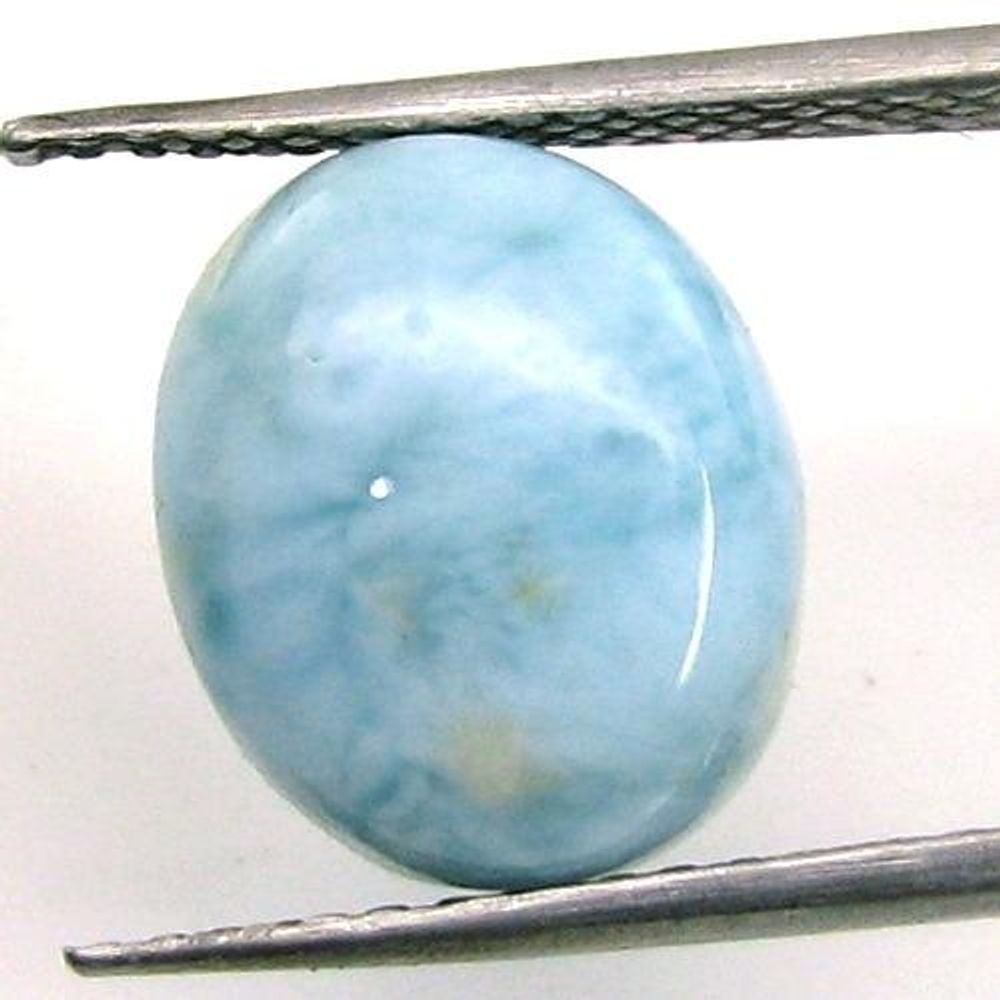 6.1Ct Natural Larimar Oval Cabochon Gemstone