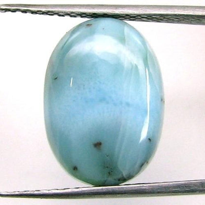 6.7Ct Natural Larimar Oval Cabochon Gemstone