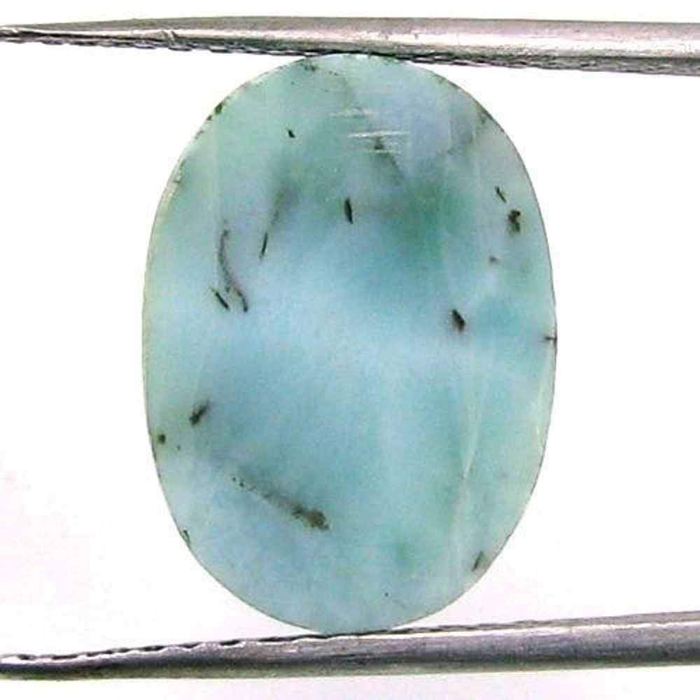 6.7Ct Natural Larimar Oval Cabochon Gemstone