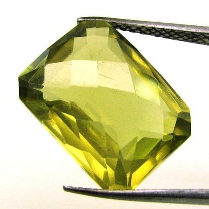 CERTIFIED 11.43Ct A+ NATURAL Lemon Quartz fancy Faceted Gemstone