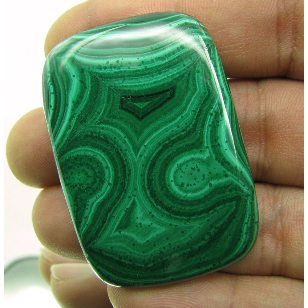 Beauti-Large-170Ct-Natural-Malachite-Cushion-Shape-Fine-Green-Cabochon-Gemstone