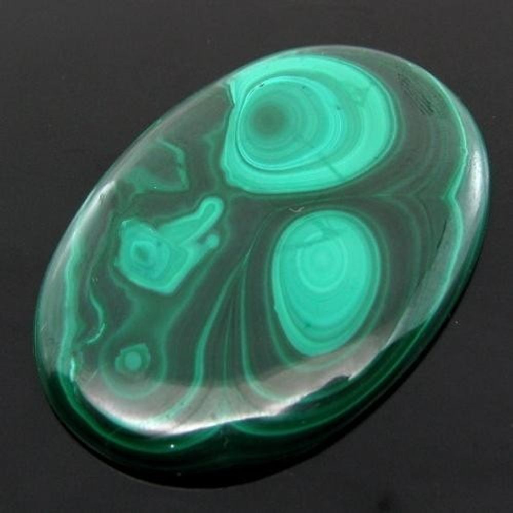 99Ct Natural Picture Malachite Oval Cabochon Gemstone