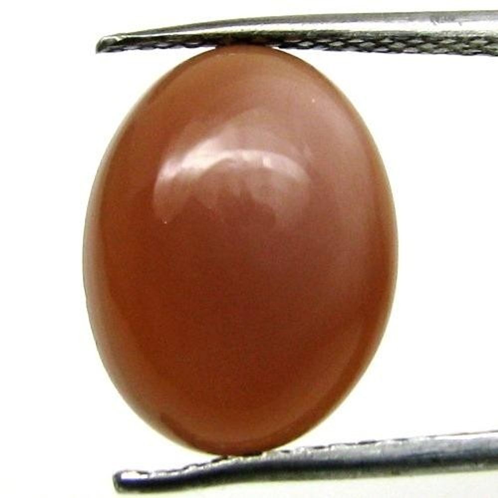 4.2CT Natural Orange Moonstone Oval Cabochon Gemstone