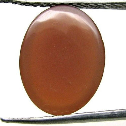 4.2CT Natural Orange Moonstone Oval Cabochon Gemstone