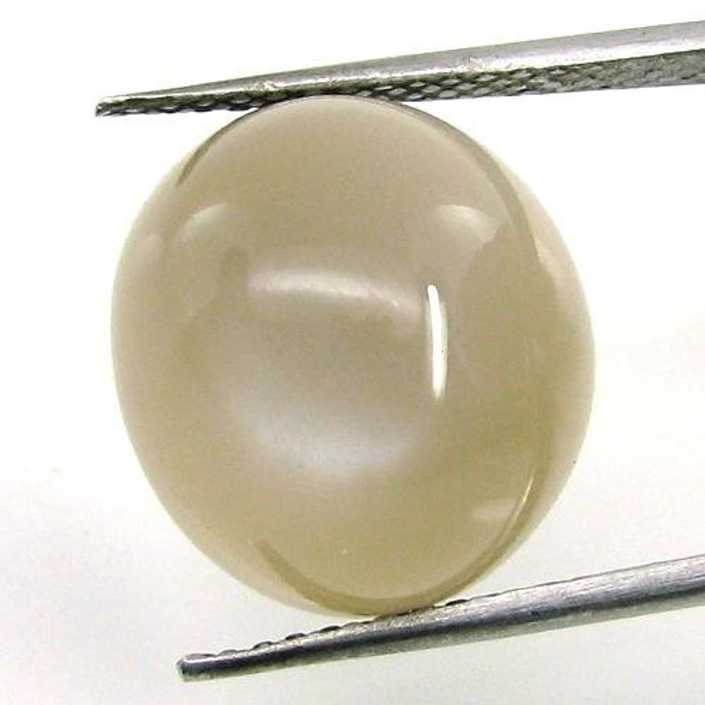 Certified 13.62Ct Natural MOONSTONE Oval Cabochon Rashi Gemstone for Moon