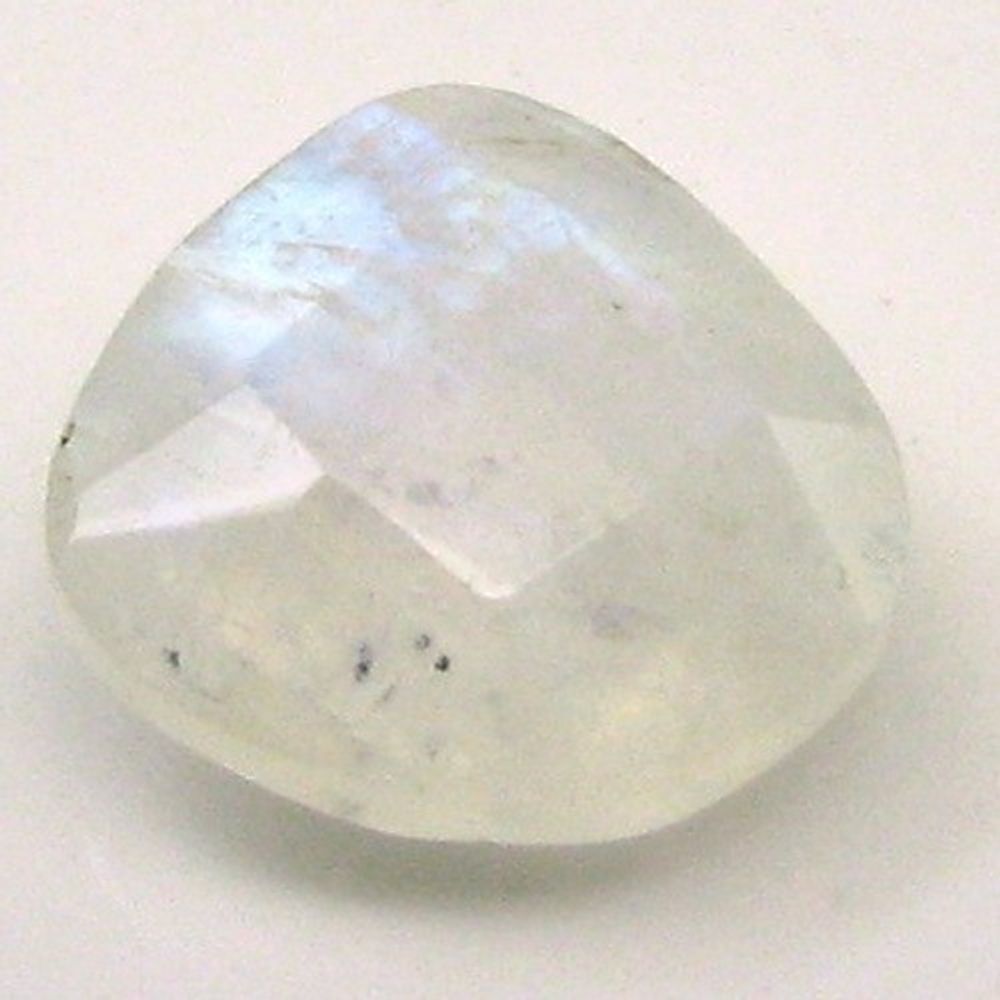 4.5Ct-Natural-Color-Play-Rainbow-Moonstone-Pear-Checker-Cut-Gemstone