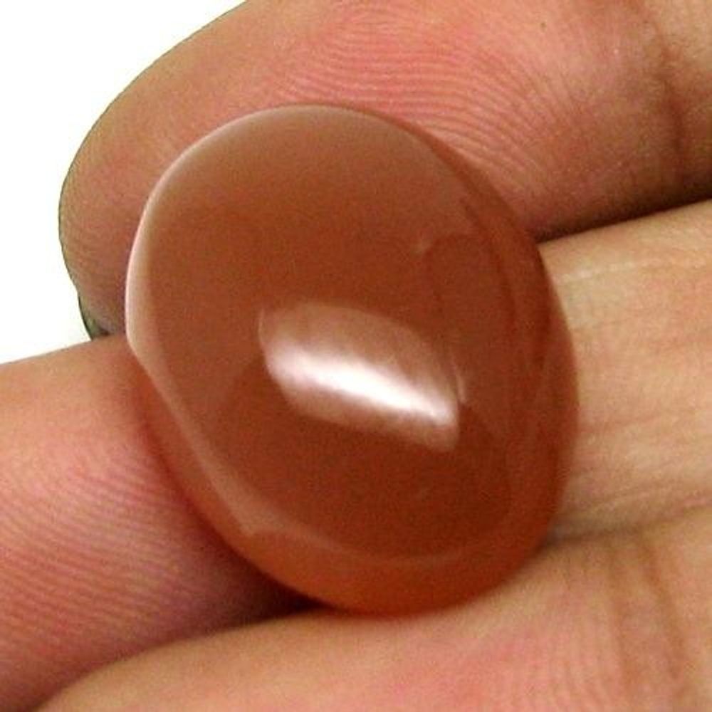 Large 16Ct Natural Pink Moonstone Oval Cabochon Fine Gemstone