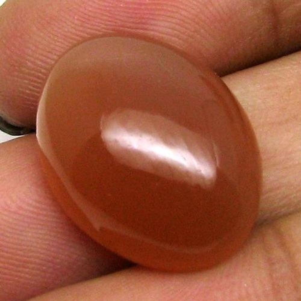 Large 13.8Ct Natural Pink Moonstone Oval Cabochon Fine Gemstone