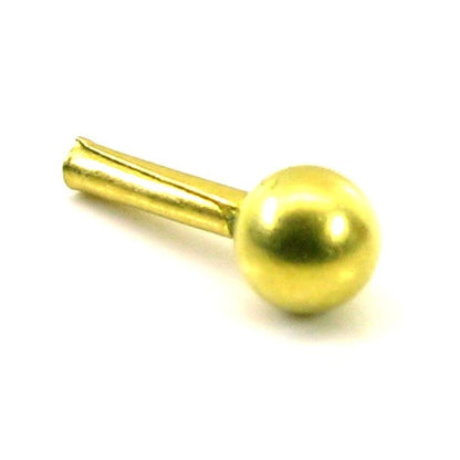 Style Round Body Piercing Jewelry Nose Stud Pin Solid Real 14k Yellow Gold