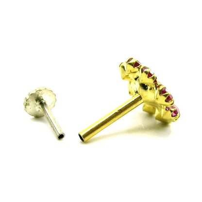 Nath for women in gold With push pin