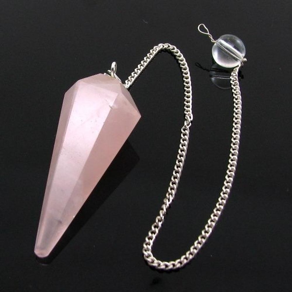 Natural-Rose-Quartz-Polished-Point-Pendulum-Dowser-Healing-Reiki