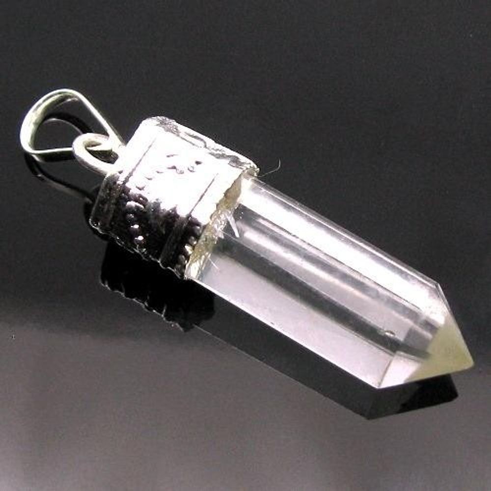 21Ct-Natural-White-Quartz-Crystal-Gemstone-Healing-Point-Pencil-Pendant