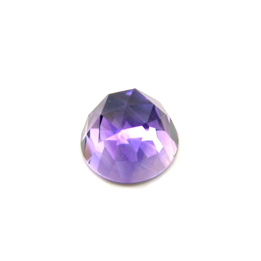 1.1Ct Natural Round Fancy Cut Amethyst VVSI Gemstone