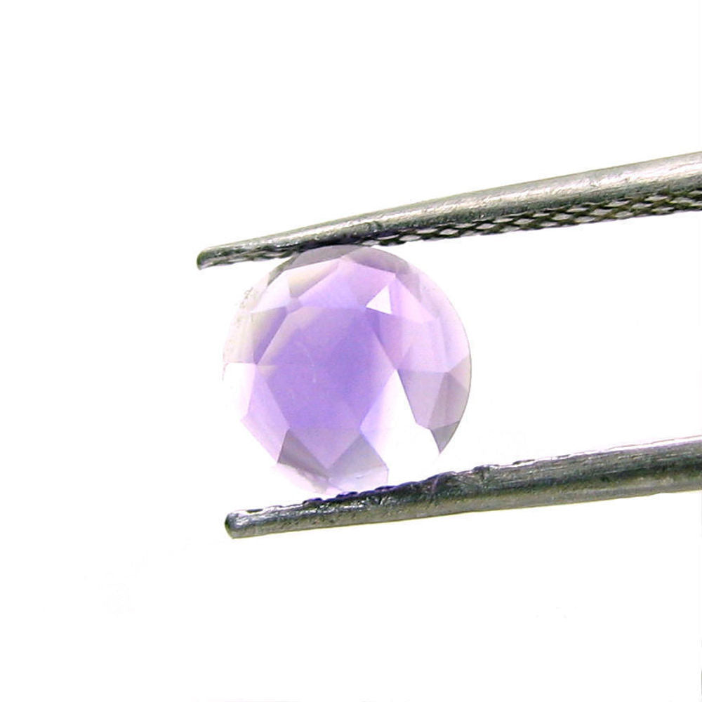 1.1Ct Natural Round Fancy Cut Amethyst VVSI Gemstone