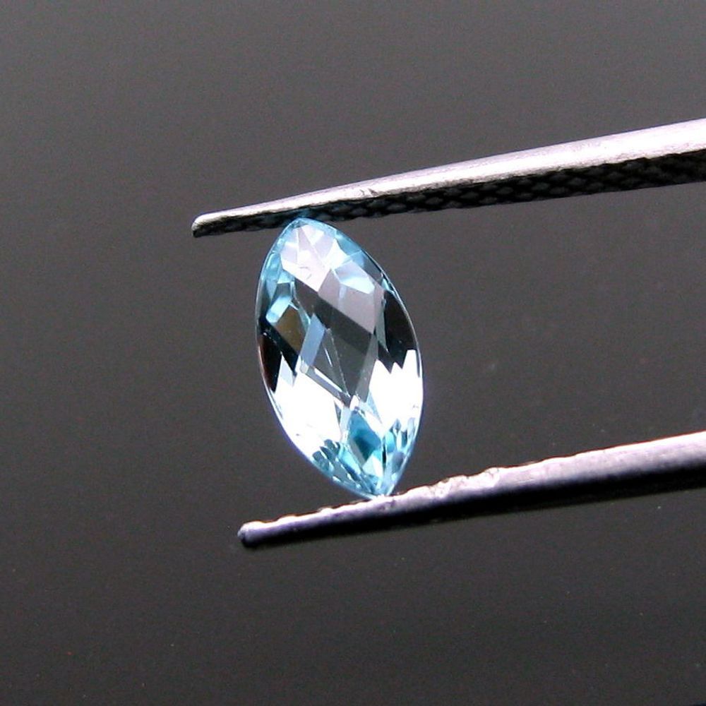 1.5Ct Natural Real Blue Topaz Oval Faceted Gemstone