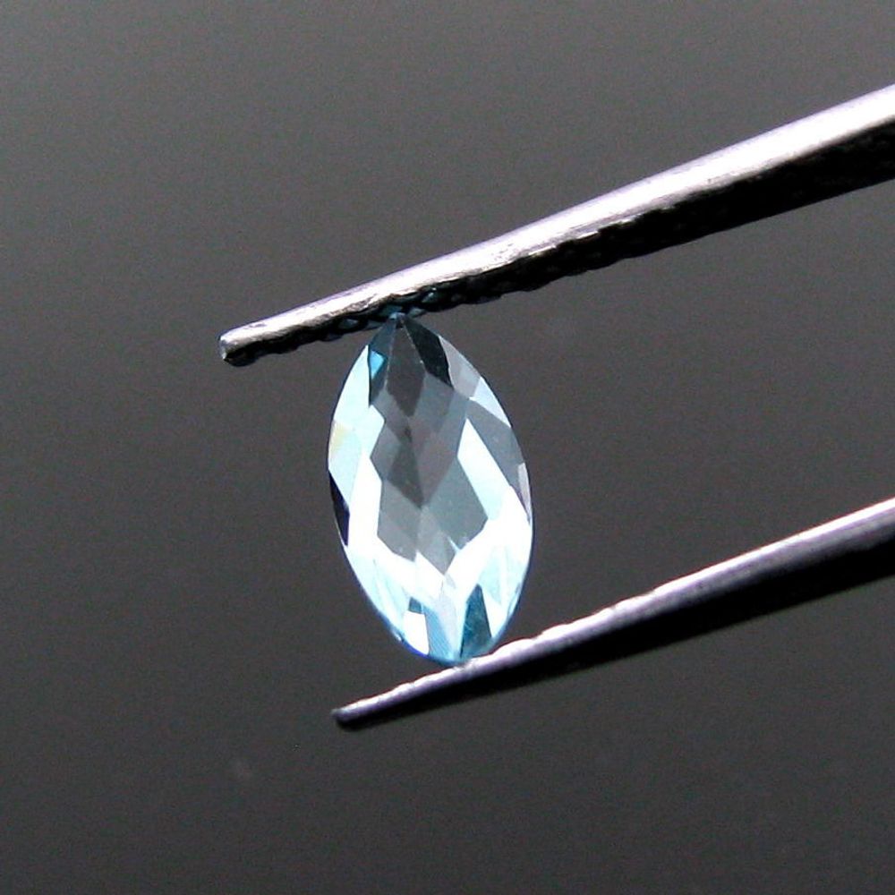 1.5Ct Natural Real Blue Topaz Oval Faceted Gemstone