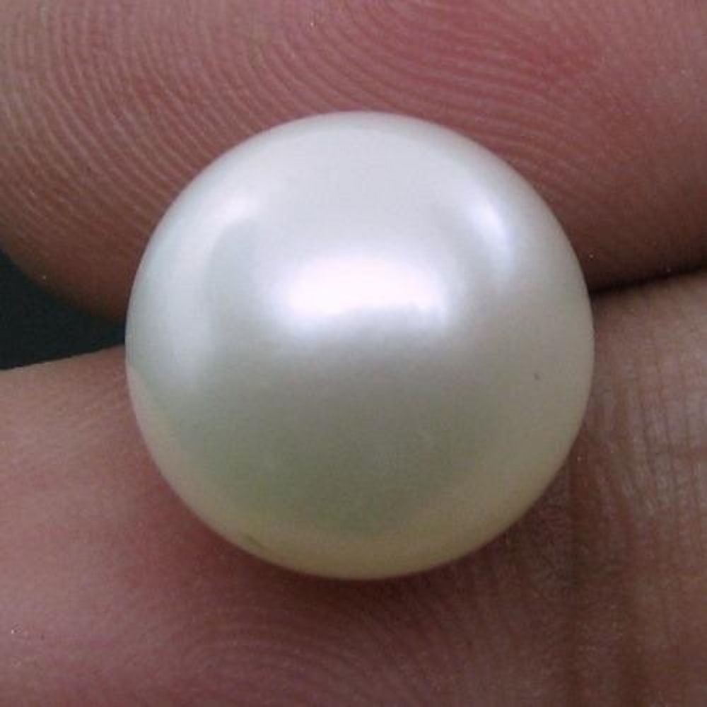 9.3Ct Natural Real South Sea Round White Pearl for Moon