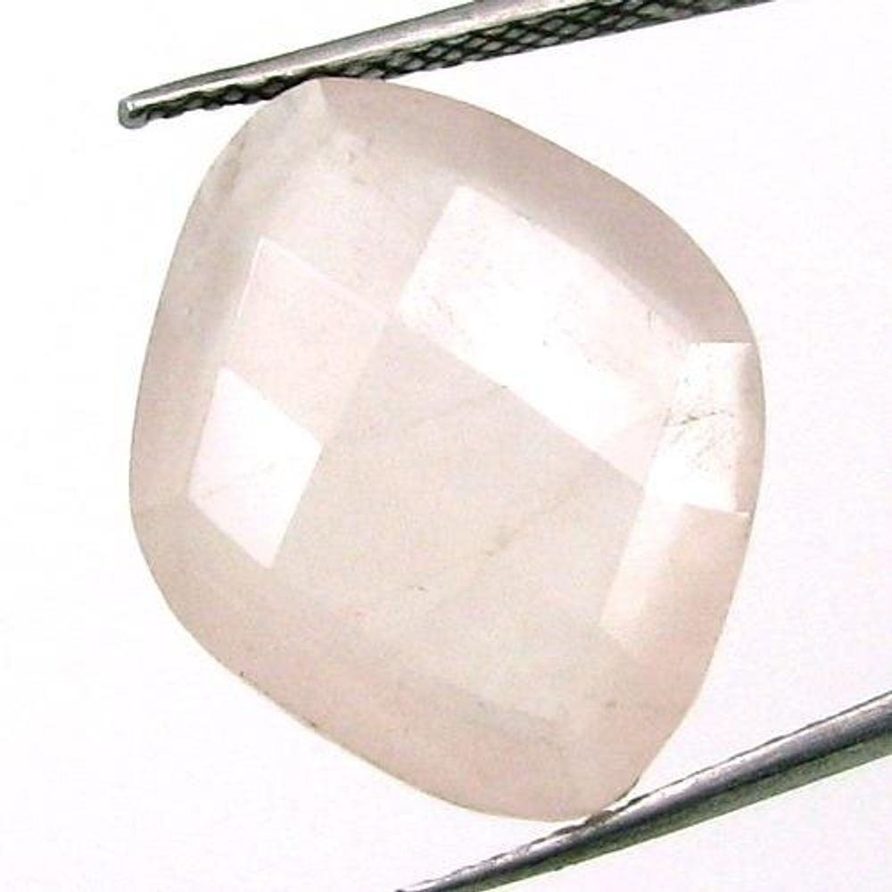 10.35Ct Natural Rose Quartz Fancy Checker Cut Gemstone