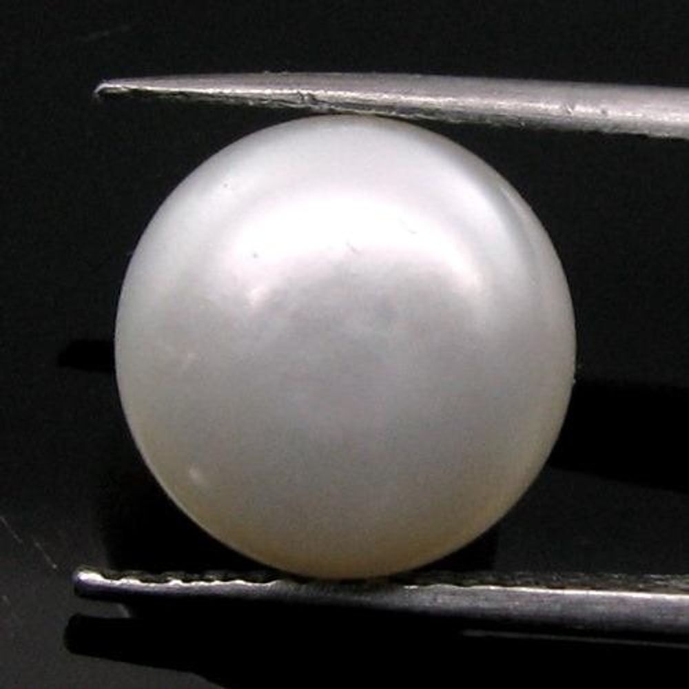 6.25Ct Natural Real Round White Pearl (Moti) for Moon