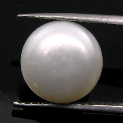 9.4Ct Natural Real Round White Pearl (Moti) for Moon