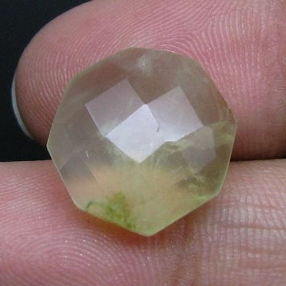 9.4Ct Natural Prehnite Octagon Shape Faceted Gemstone