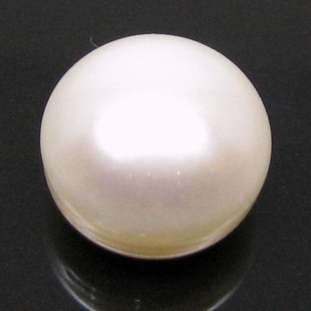 Moti 8.5Ct Natural Real Round White Pearl for Moon