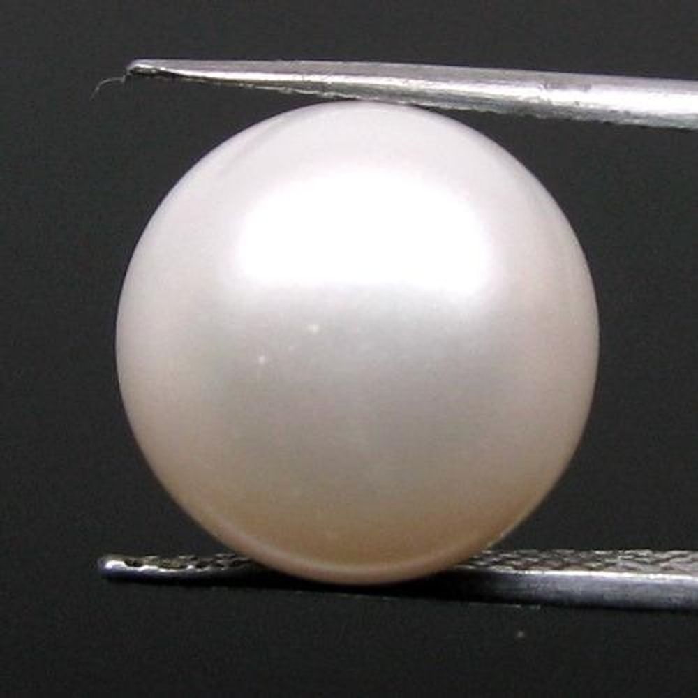 Moti 9Ct Natural Real Round White Pearl for Moon