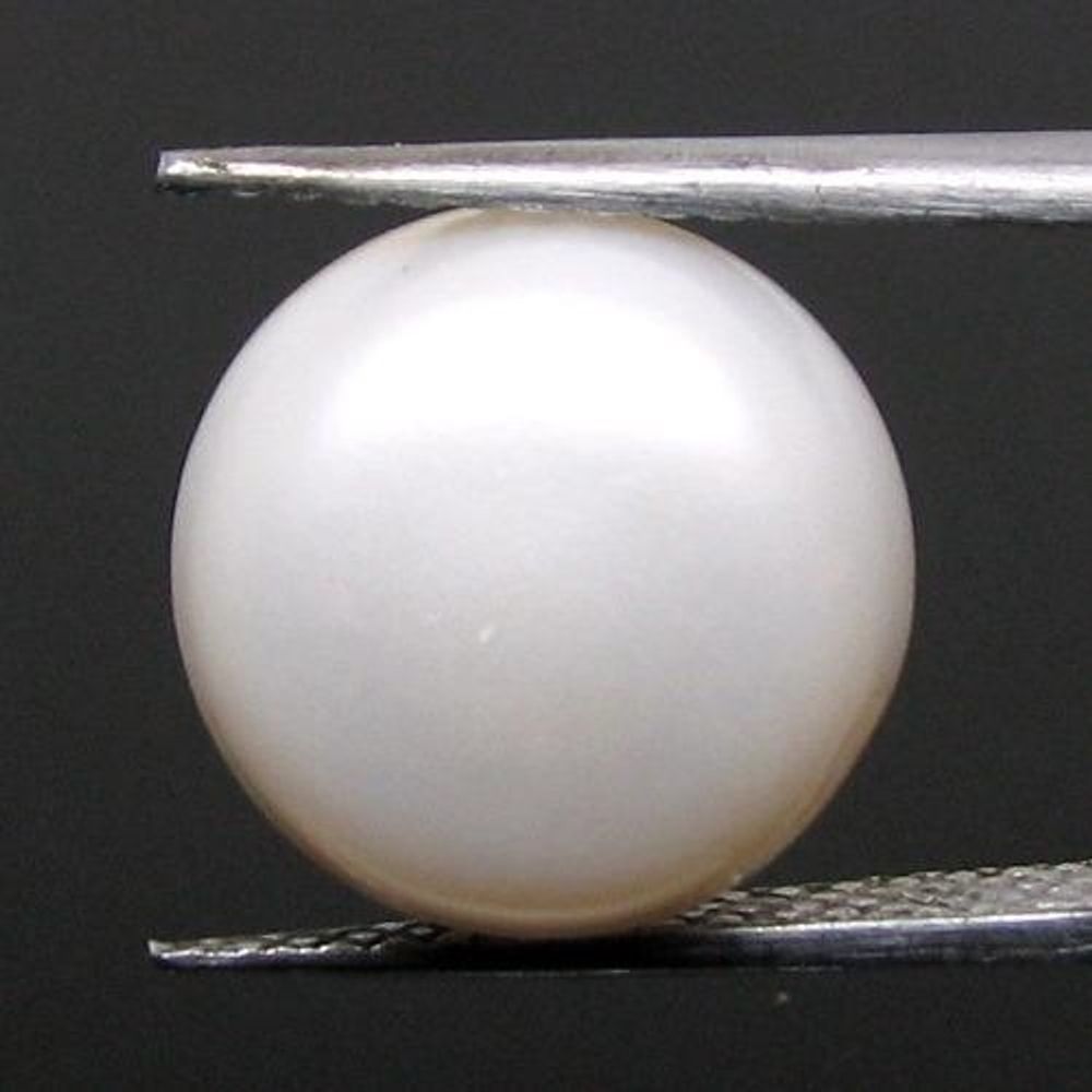 Moti 9Ct Natural Real Round White Pearl for Moon