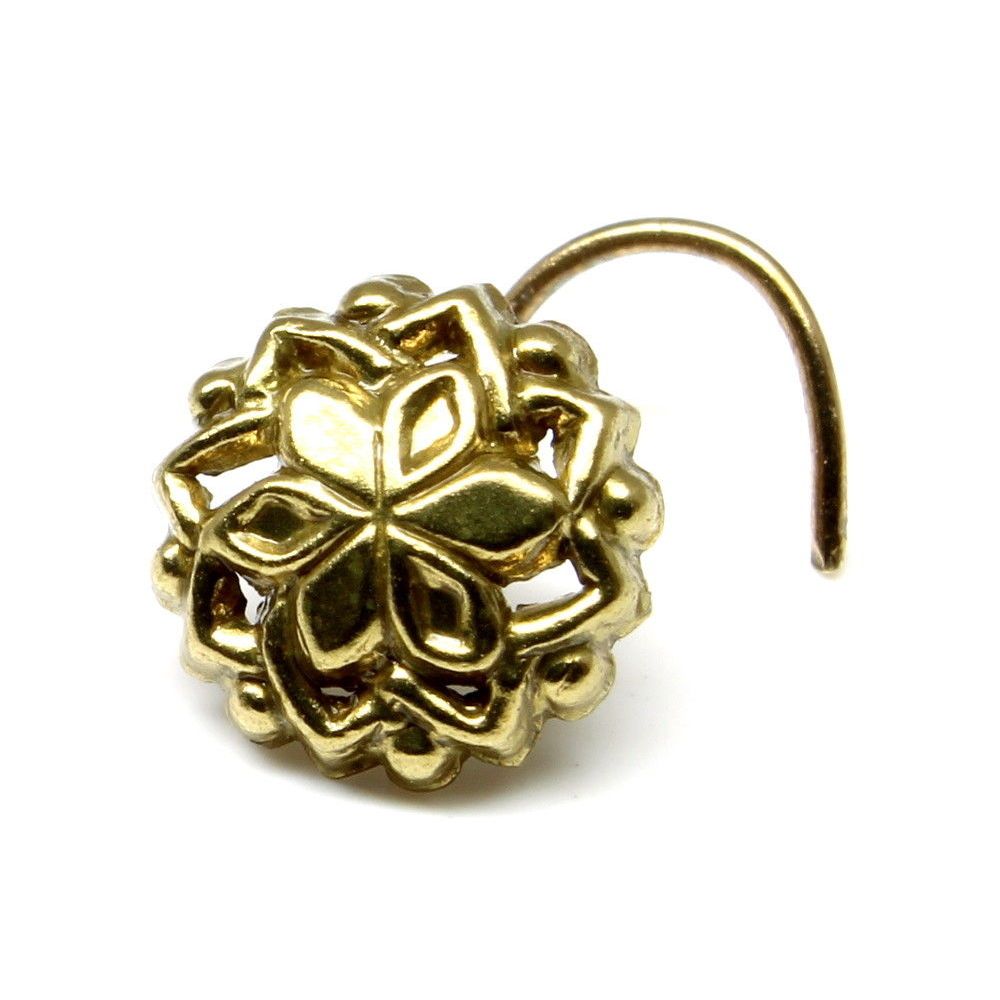 Antique gold finish fashion nose stud 22g