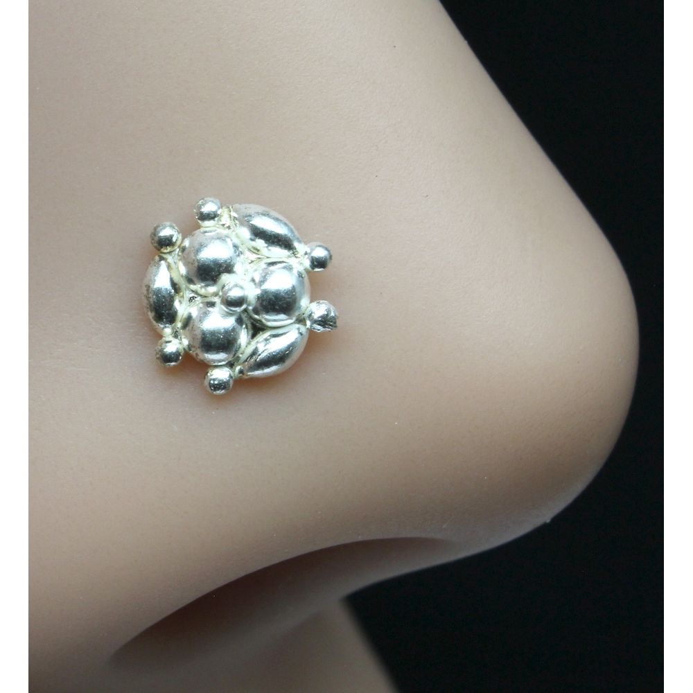 Real Silver nose pin for women