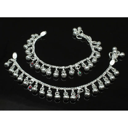 jingle-bells-toddler-baby-silver-anklets-chain-bracelet-kids-childrens-5.5quot-7030