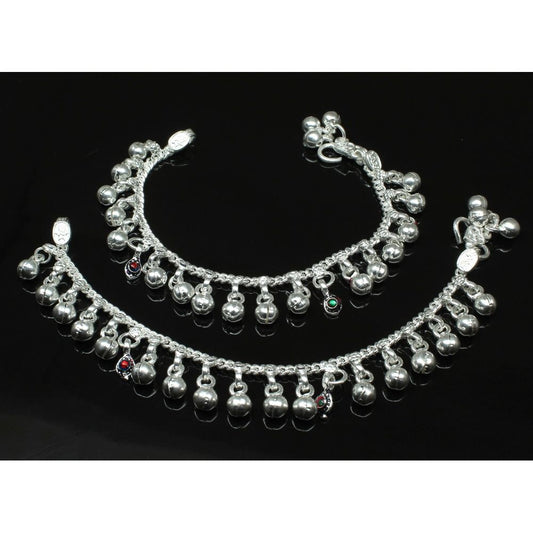 jingle-bells-toddler-baby-silver-anklets-chain-bracelet-kids-childrens-5.5quot-7030