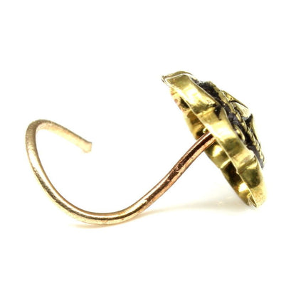 Nose Stud Antique gold finish l bend