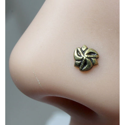 flower-nose-stud-antique-gold-finish-nose-ring-corkscrew-piercing-ring-l-bend