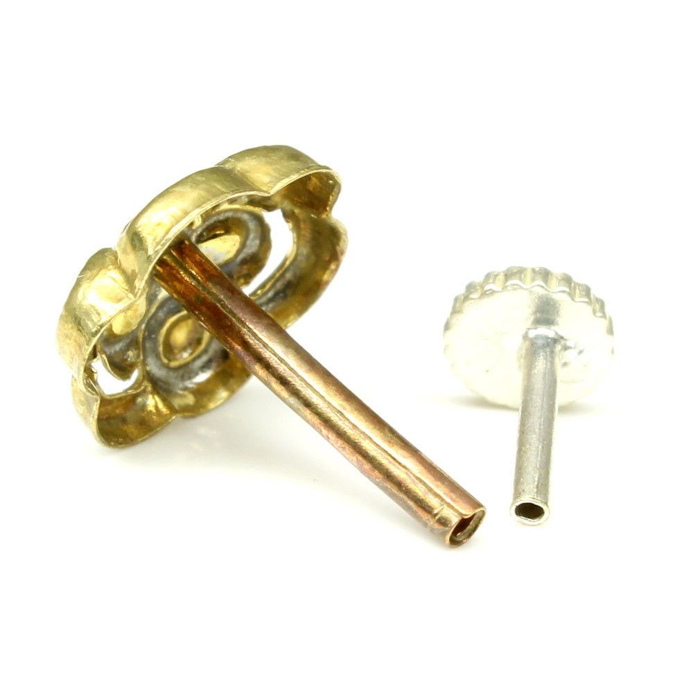 Antique gold finish Push Pin nose stud 18g