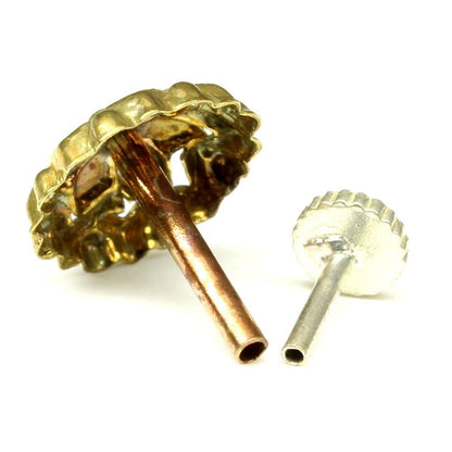 Antique gold finish nose stud 18g