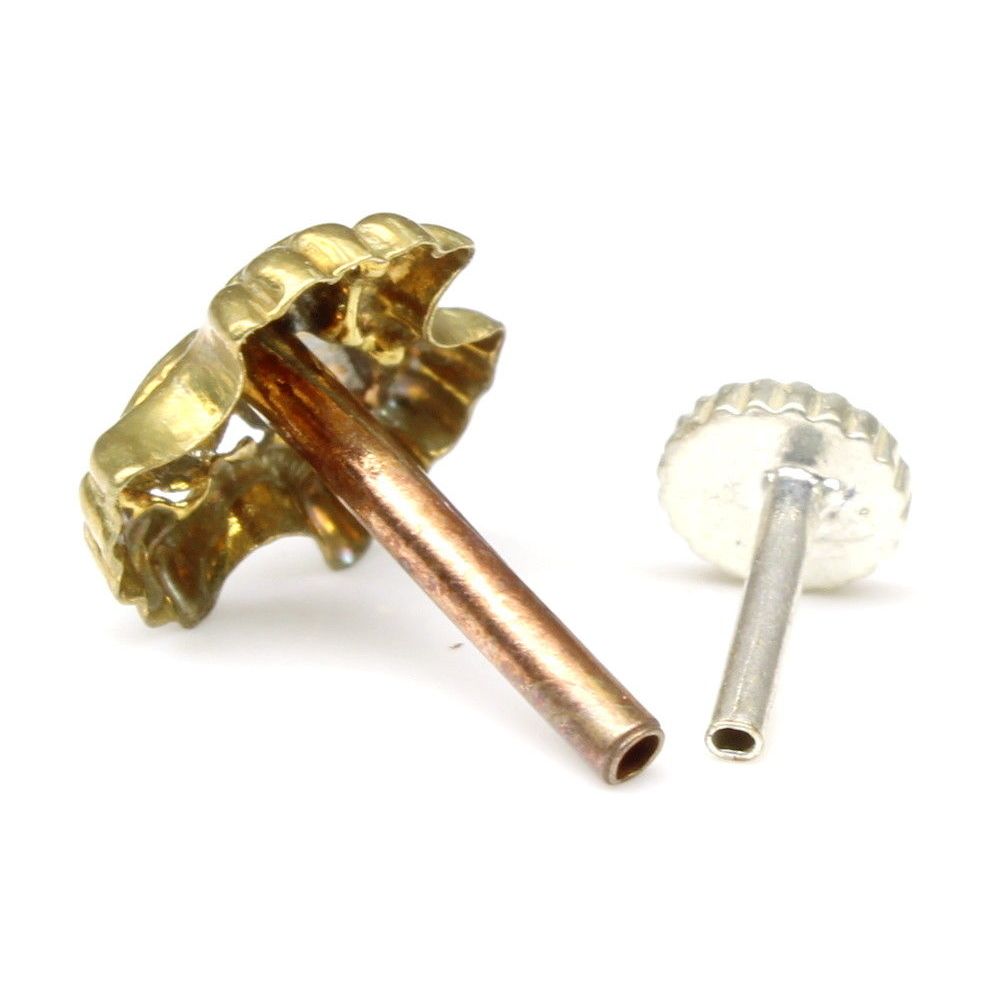 Traditional antique gold finish nose stud