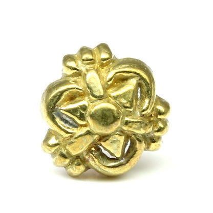 Antique gold finish Push Pin nose stud