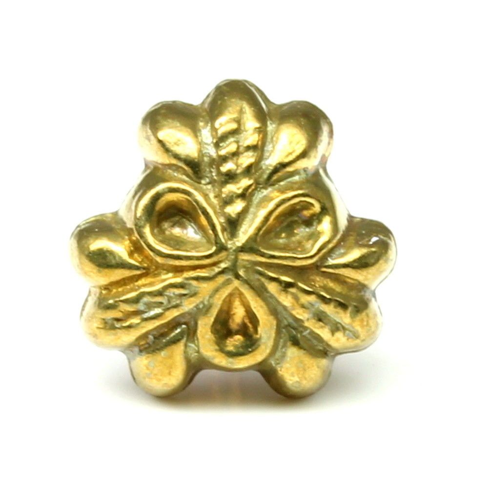 Antique gold finish push pin nose stud