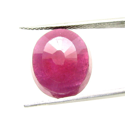 Large 11.1Ct Natural Pink Ruby Oval Faceted Gemstone