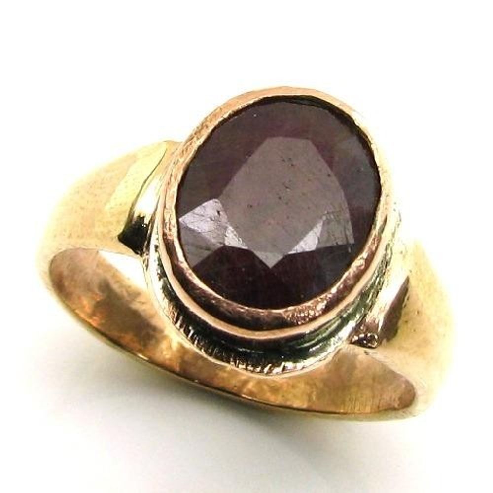 Copper Ring Ruby (Manik) Gem Birthstone