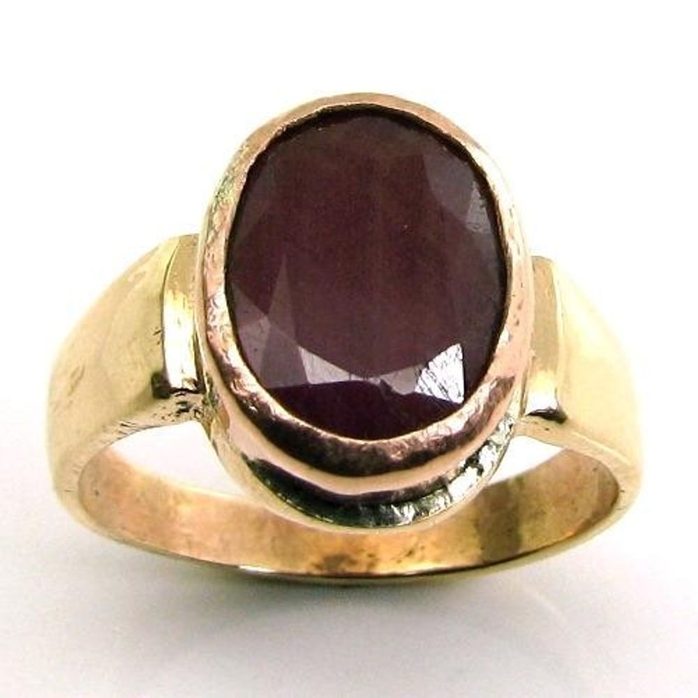 Copper ring with 2025 ruby stone