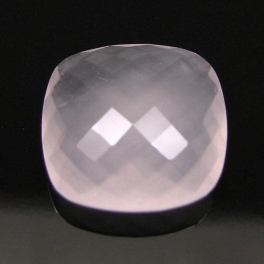 15.9Ct-Natural-Rose-Quartz-Cushion-Checker-Cut-Gemstone