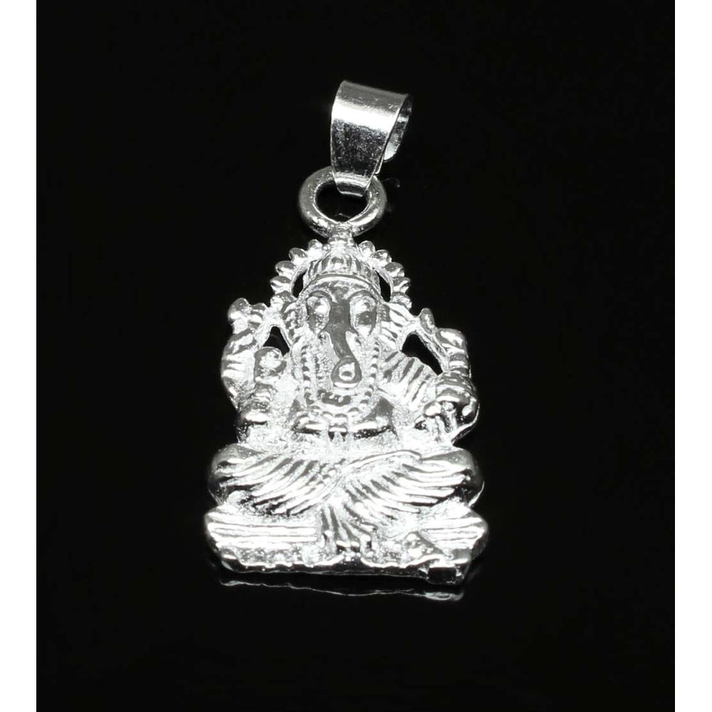 Real Silver Ganesha Pendant