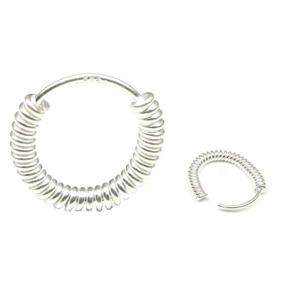 Cecena's Jewelery - 1.40ctw. 14K White Gold Flexible Diamond Fashion Hoop  Earrings