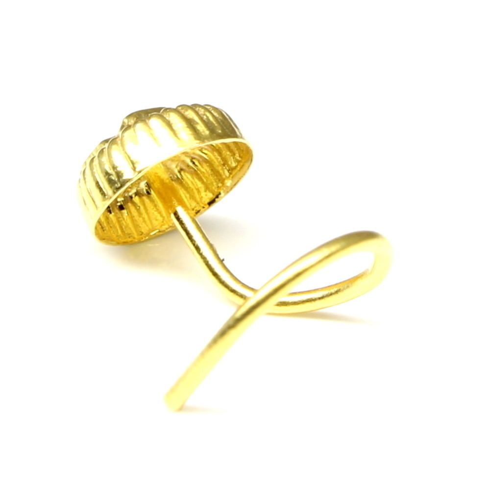 Tiny Fashion gold plated twisted nose stud