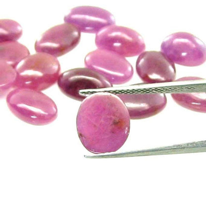 19.4Ct 11pc Lot 7mm - 7.2mm Natural Ruby Round Shape Cabochone Gemstones