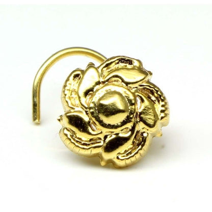 Fashion gold plated L Bend nose stud