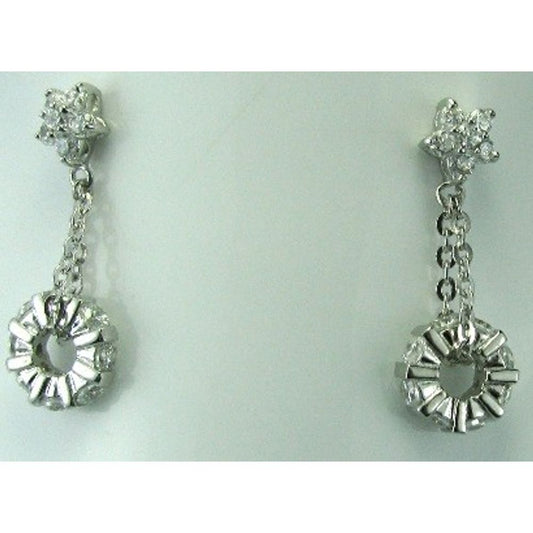 Trendy-Fashion-CZ-925-Sterling-Silver-Dangle-Earrings-Platinum-Tone